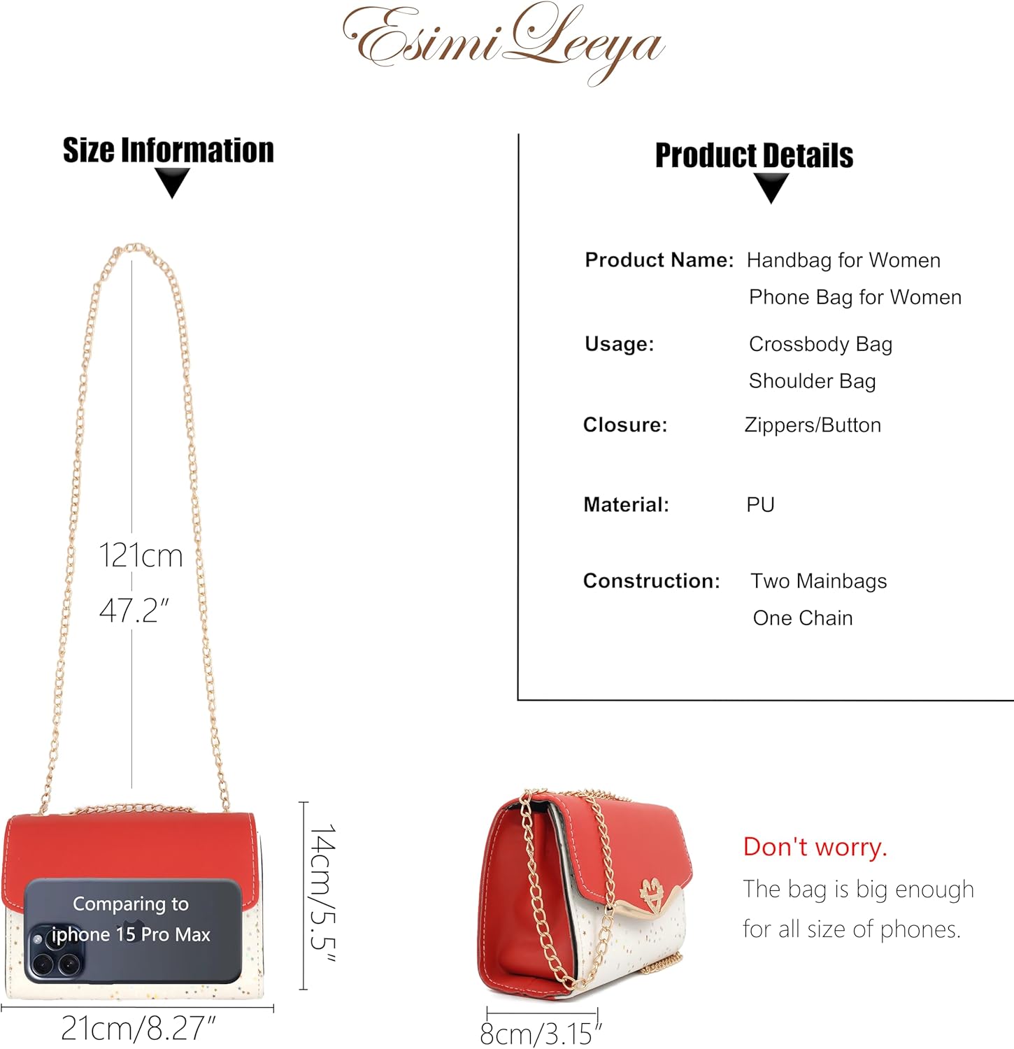 Glitter Shoulder Purses for Women with Golden Chain Women's Evening Handbags