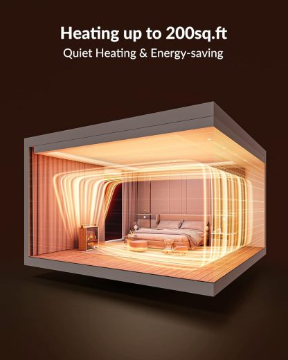 Electric Fireplace Heaters for Indoor Use,1500W Space Heater Fireplace with Realistic Flame & Fire Crackling Sound, Safety Protection, Portable Fireplace Heater for Home Office Christmas Decoration