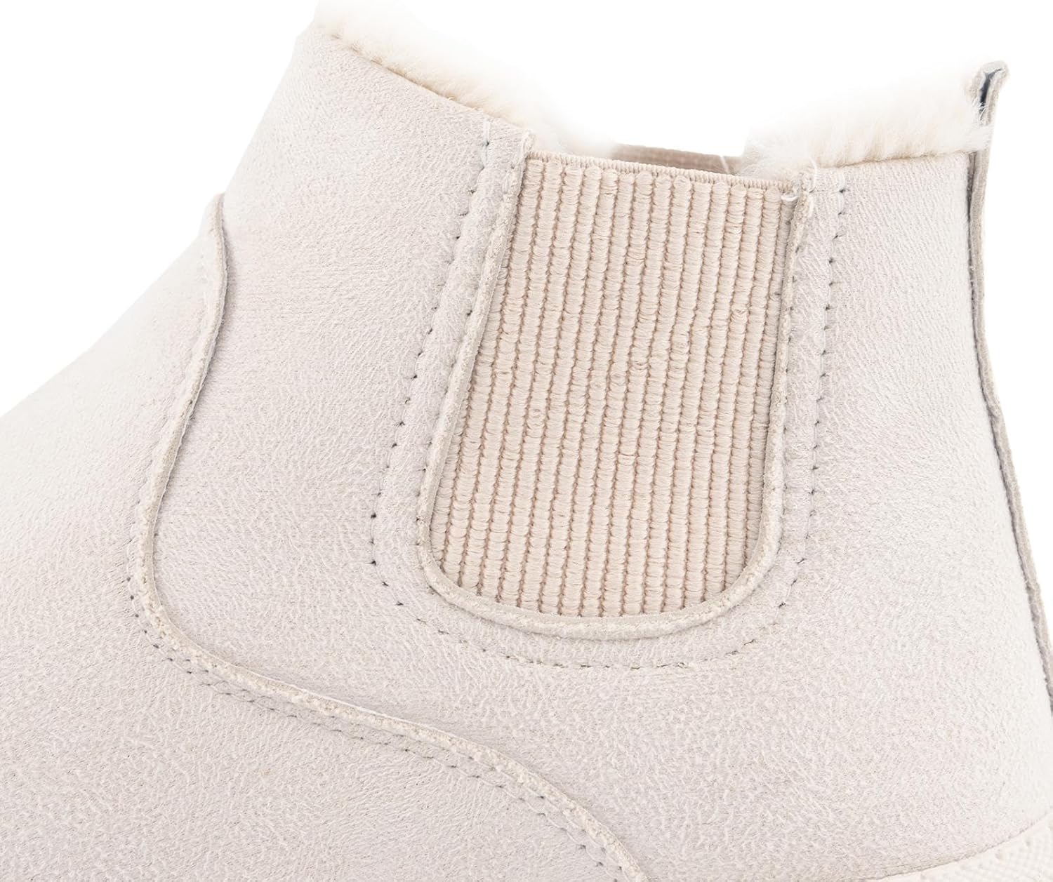 SIFINELAR Classic Platform Snow Boots for Women Seude Chelsea Winter Boots Lightweight Ankle Boots Anti-Slip Snow Boots