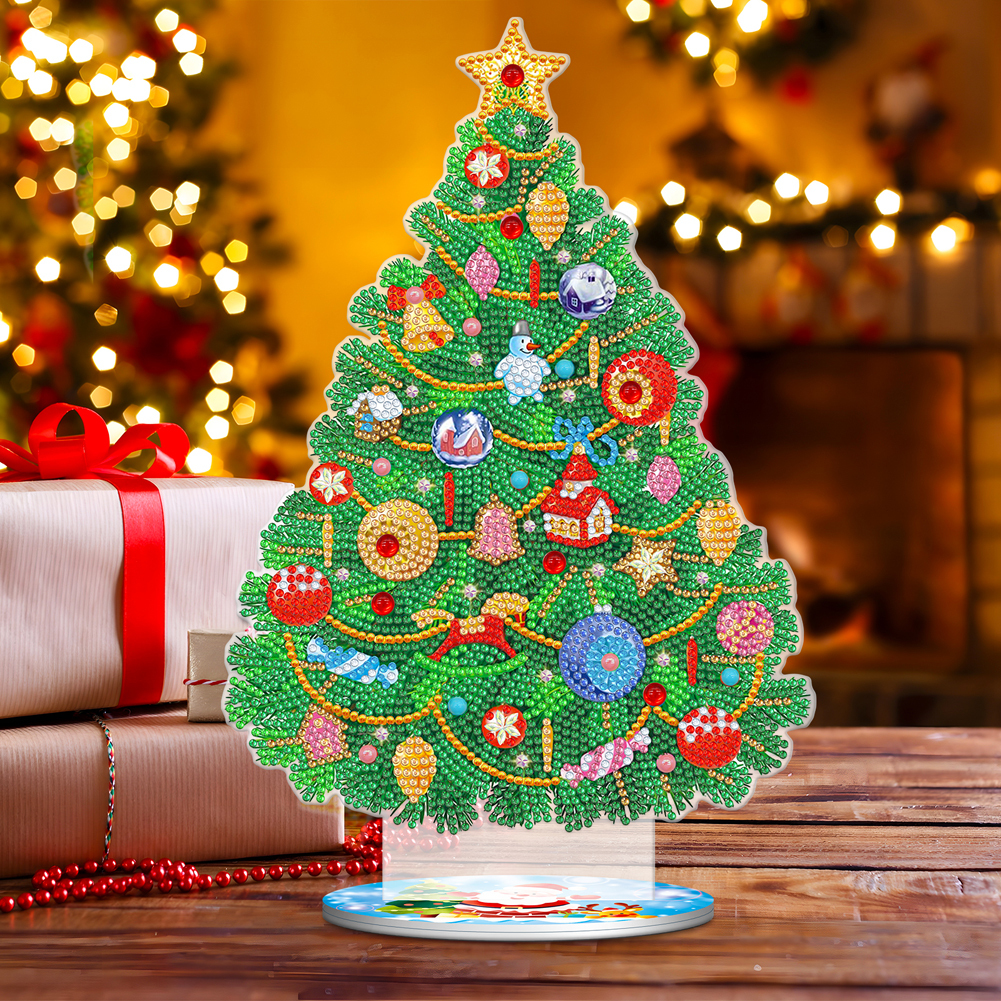 5D Desktop Christmas Tree DIY Diamond Art Desktop Acrylic Kits