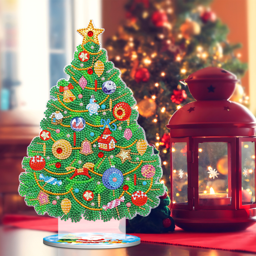 5D Desktop Christmas Tree DIY Diamond Art Desktop Acrylic Kits