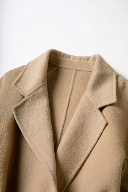 Wool Pocket Coat With Belt