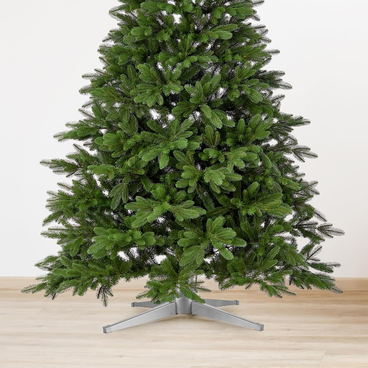 Home Heritage Artificial Christmas Tree Base Rotating Metal Stand for 1 to 1 1/2 Inch Diameter Artificial Christmas Tree Poles, 31 Inch, Green