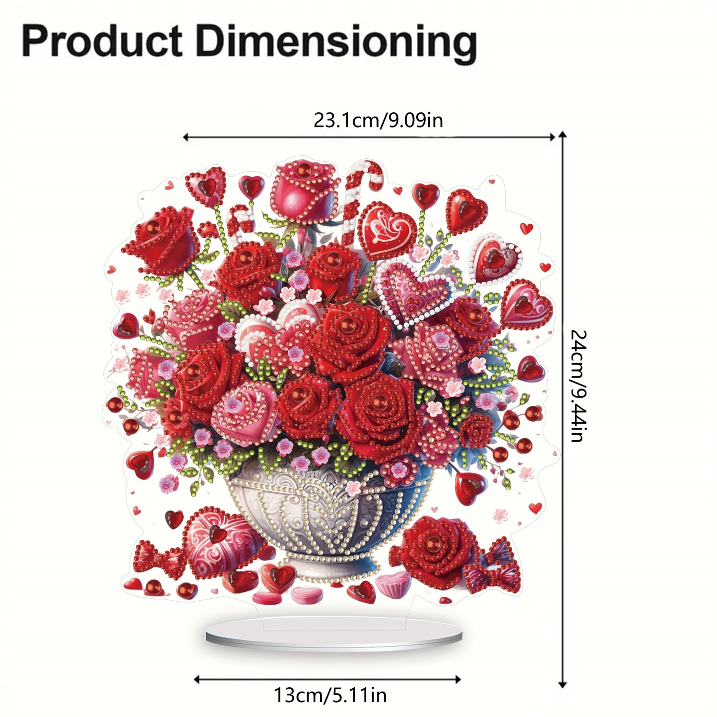5D DIY Special Shape Diamond Painting Desk Ornament Vase Flower Decor Kit