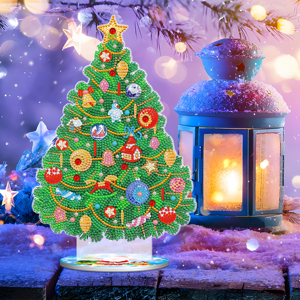 5D Desktop Christmas Tree DIY Diamond Art Desktop Acrylic Kits