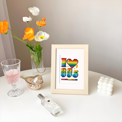 Frameless, mini diamond painting, electronic creative mini diamond painting on the entrance flower house desktop, creative simple pattern diamond painting, 12pcs, 5.9 X7 inches.