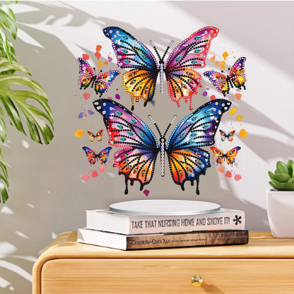 5D DIY Special Shape Diamond Painting Acrylic Desk Ornament Butterfly Decor Kit