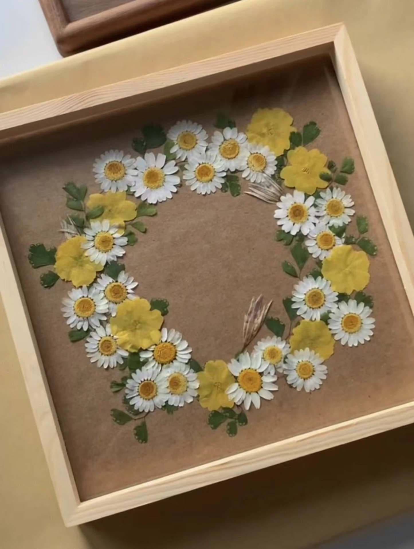 Handcrafted Pressed Flower Wreath Dried Florals Preserved Plants