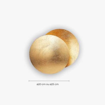 Eclipse - Antique copper and gold wall lamp