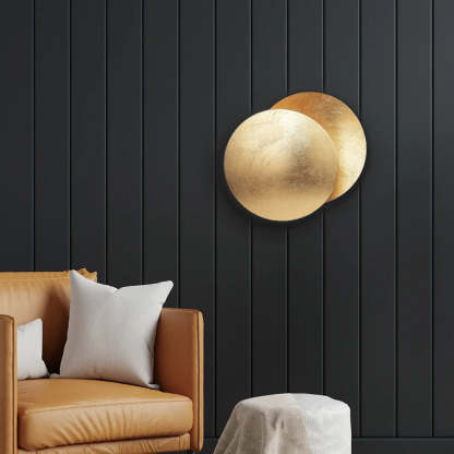 Eclipse - Antique copper and gold wall lamp