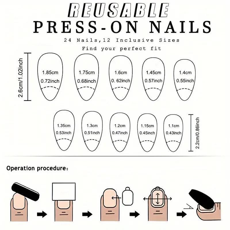 24 pieces of nail art fake nails wear nails ins pure desire wind flash diamond nail patches wear nail big diamond nail patches