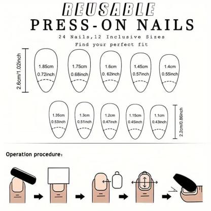 24 pieces of nail art fake nails wear nails ins pure desire wind flash diamond nail patches wear nail big diamond nail patches