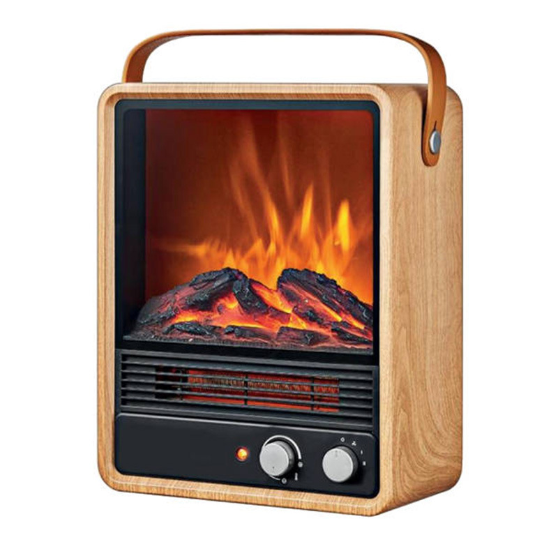 Electric Fireplace Heaters for Indoor Use,1500W Space Heater Fireplace with Realistic Flame & Fire Crackling Sound, Safety Protection, Portable Fireplace Heater for Home Office Christmas Decoration