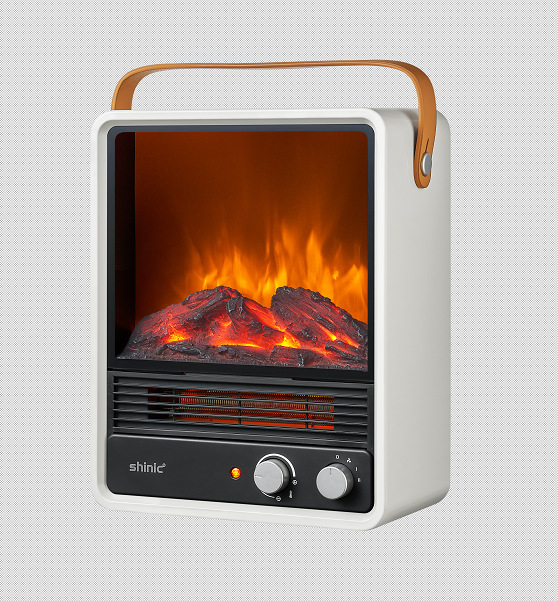 Electric Fireplace Heaters for Indoor Use,1500W Space Heater Fireplace with Realistic Flame & Fire Crackling Sound, Safety Protection, Portable Fireplace Heater for Home Office Christmas Decoration