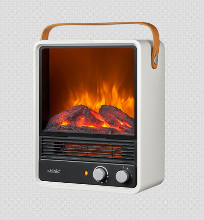 Electric Fireplace Heaters for Indoor Use,1500W Space Heater Fireplace with Realistic Flame & Fire Crackling Sound, Safety Protection, Portable Fireplace Heater for Home Office Christmas Decoration