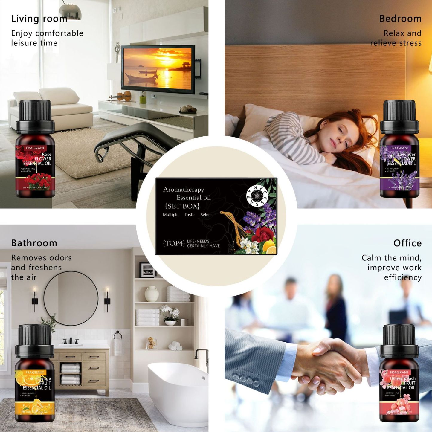 Aromatherapy essential oil humidifier aromatherapy machine home air lasting rose essential oil