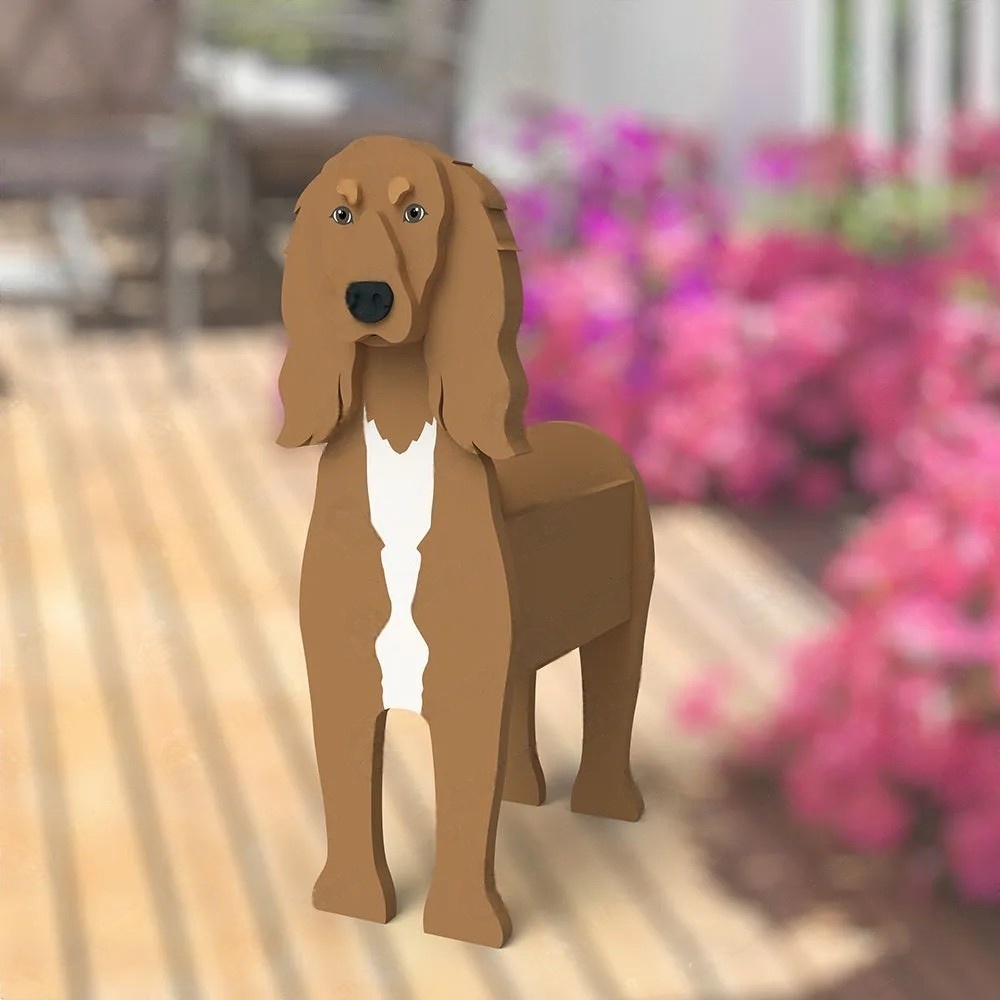 Saluki Dog Planter