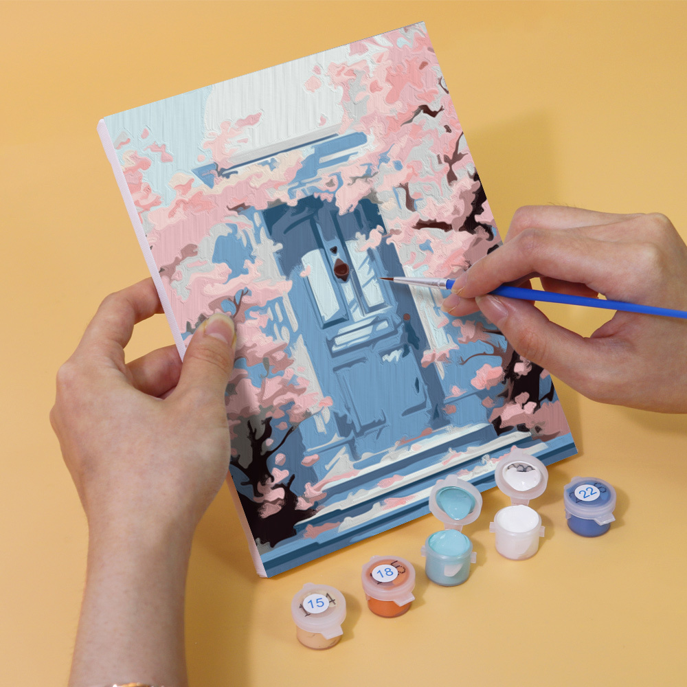 6 pieces, landscape mini digital painting set, 15x20cm/5.9x7.8 inches, handmade, suitable for family leisure, is the perfect gift for family and friends.