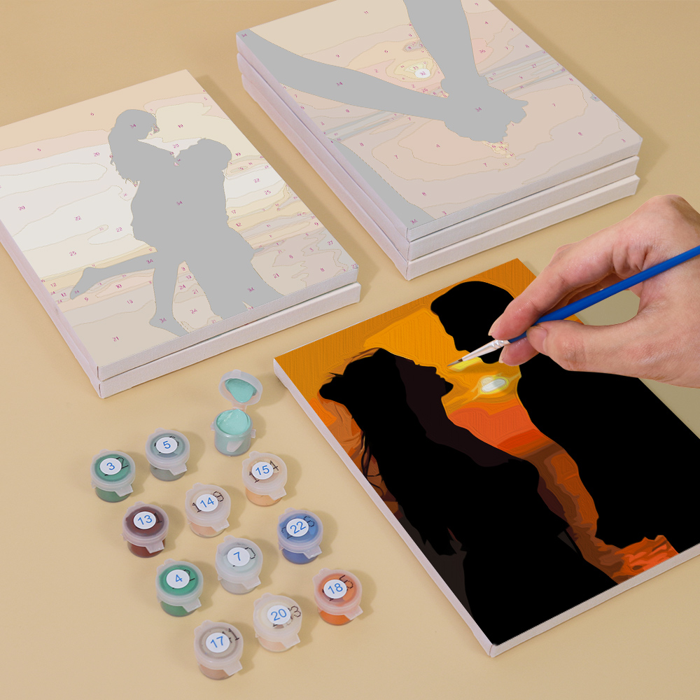 6 pieces, portrait mini digital painting set, 15x20cm/5.9x7.8 inches, handmade, suitable for family leisure, is the perfect gift for family and friends.