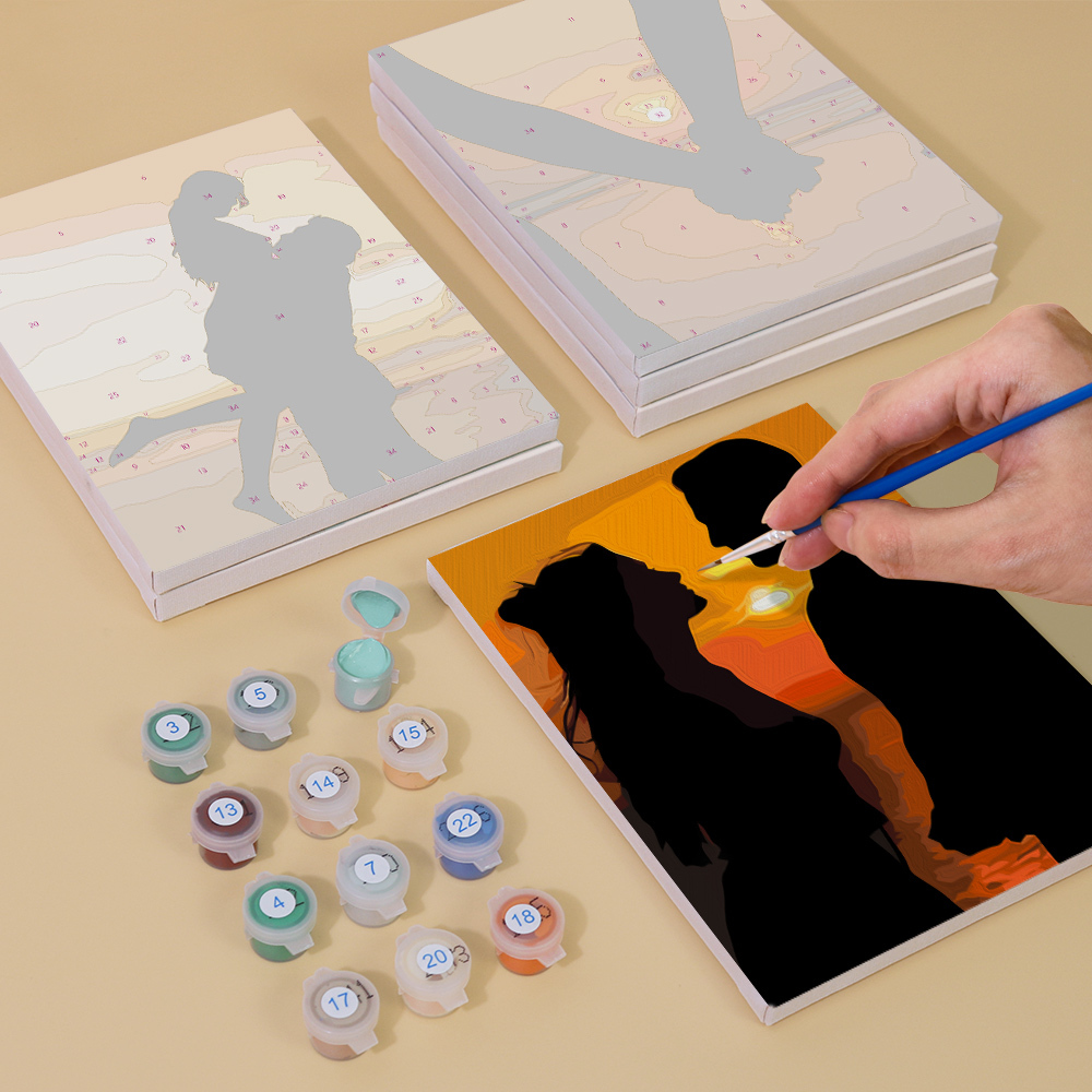 6 pieces, portrait mini digital painting set, 15x20cm/5.9x7.8 inches, handmade, suitable for family leisure, is the perfect gift for family and friends.