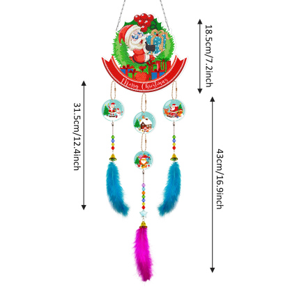 Diamond painting wind chime DIY handmade dream catcher 5D pendant bedroom decoration hanging decoration crystal brick stone painting