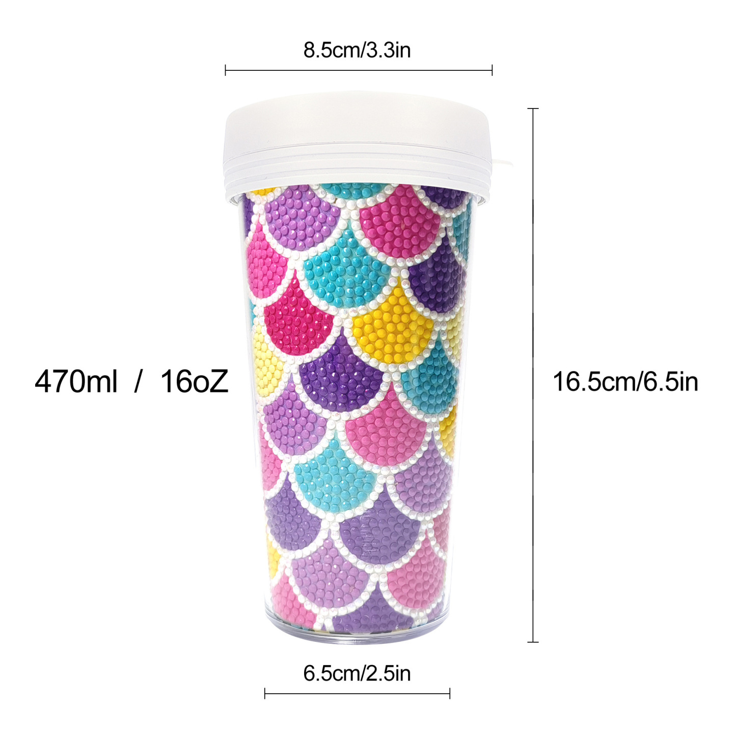 Customized diamond painting cup, Amazon cross-border handmade gift, drinkable water cup, brick and stone painting cup