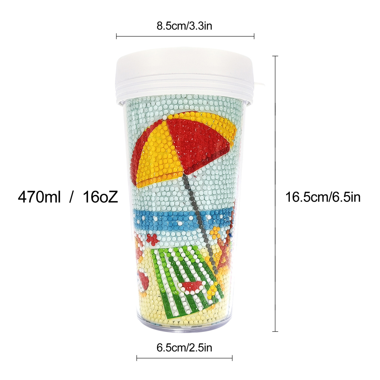 Customized diamond painting cup, Amazon cross-border handmade gift, drinkable water cup, brick and stone painting cup