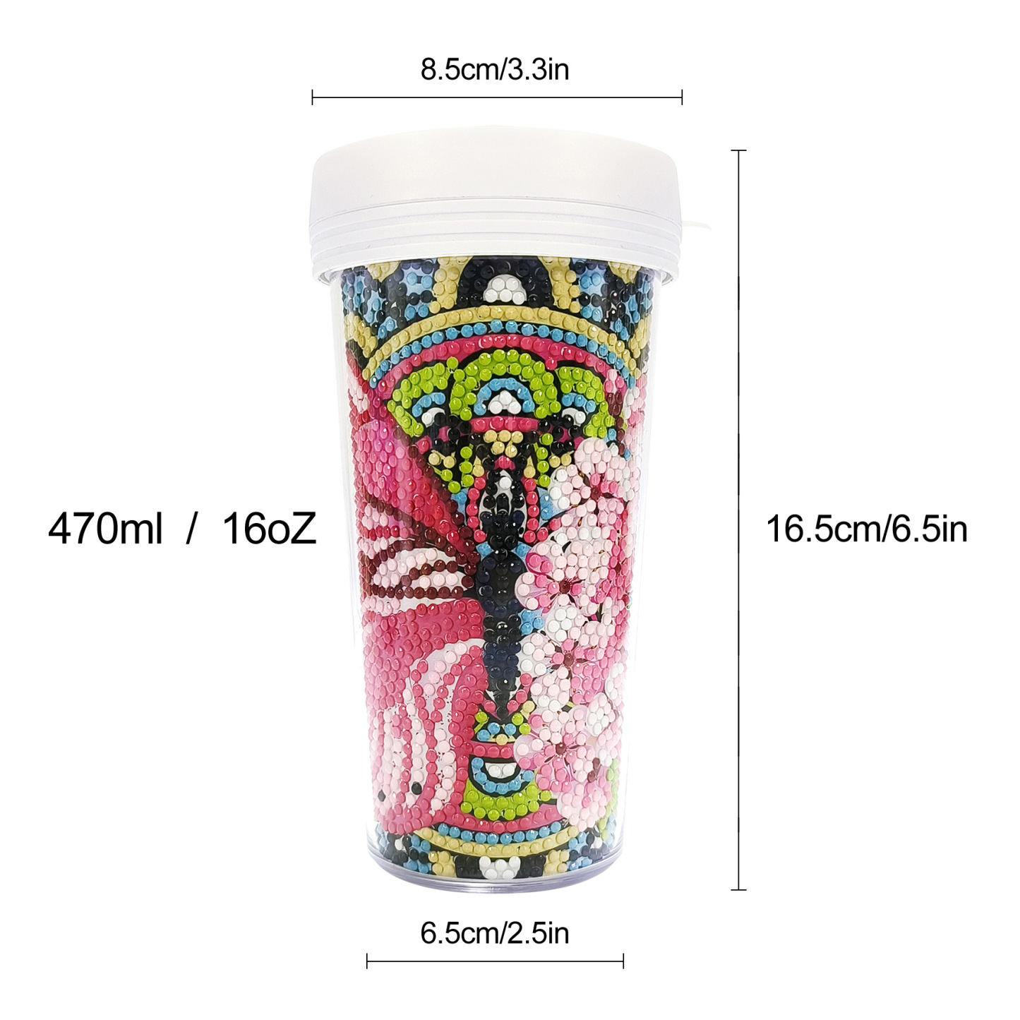 Customized diamond painting cup, Amazon cross-border handmade gift, drinkable water cup, brick and stone painting cup