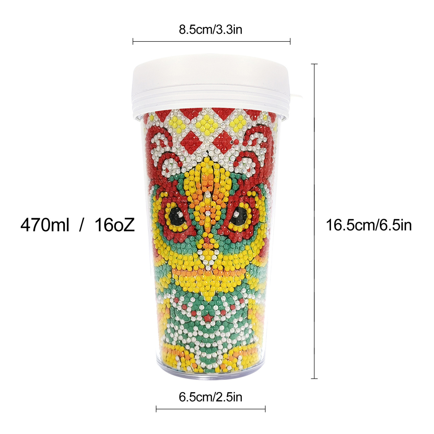 Customized diamond painting cup, Amazon cross-border handmade gift, drinkable water cup, brick and stone painting cup