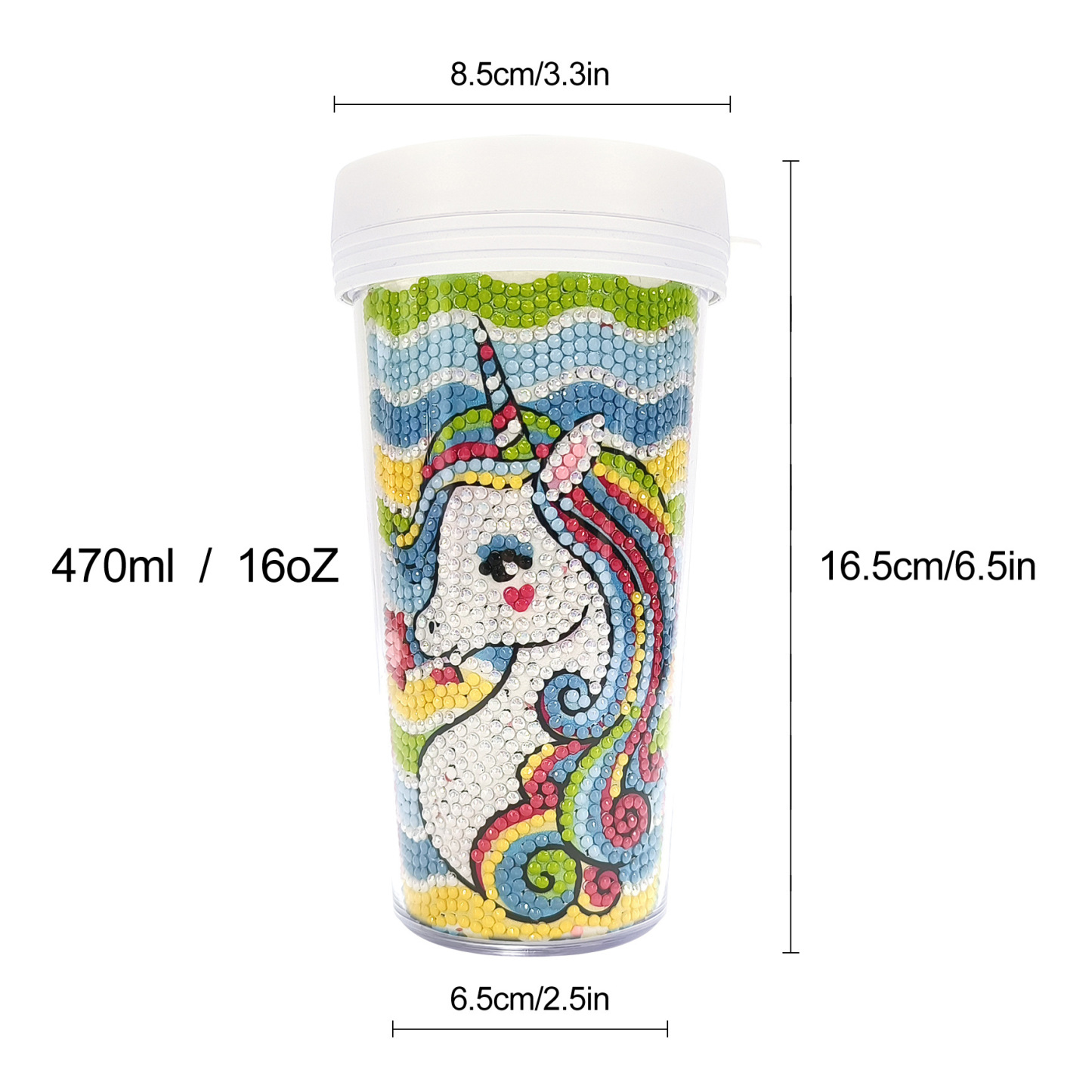 Customized diamond painting cup, Amazon cross-border handmade gift, drinkable water cup, brick and stone painting cup