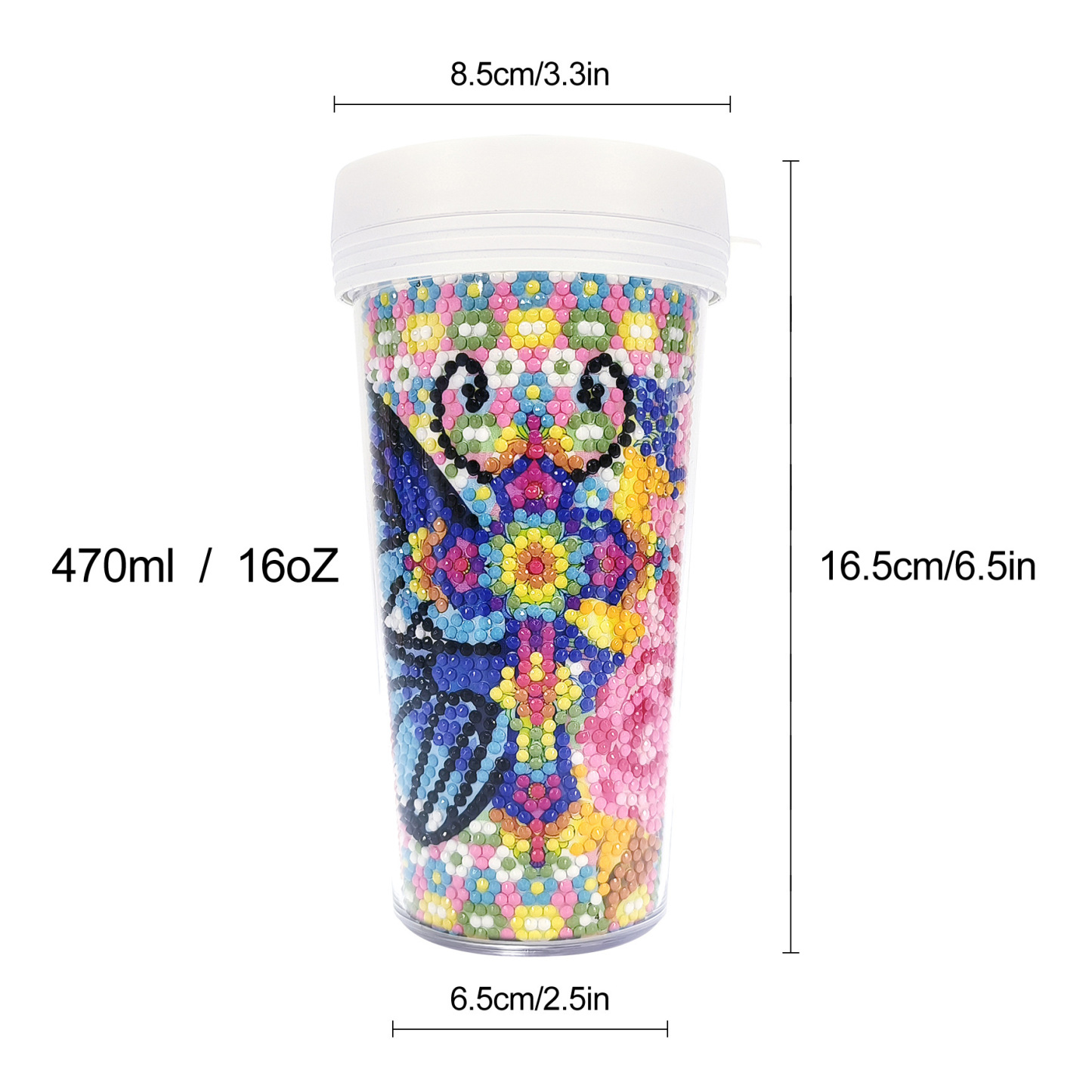 Customized diamond painting cup, Amazon cross-border handmade gift, drinkable water cup, brick and stone painting cup