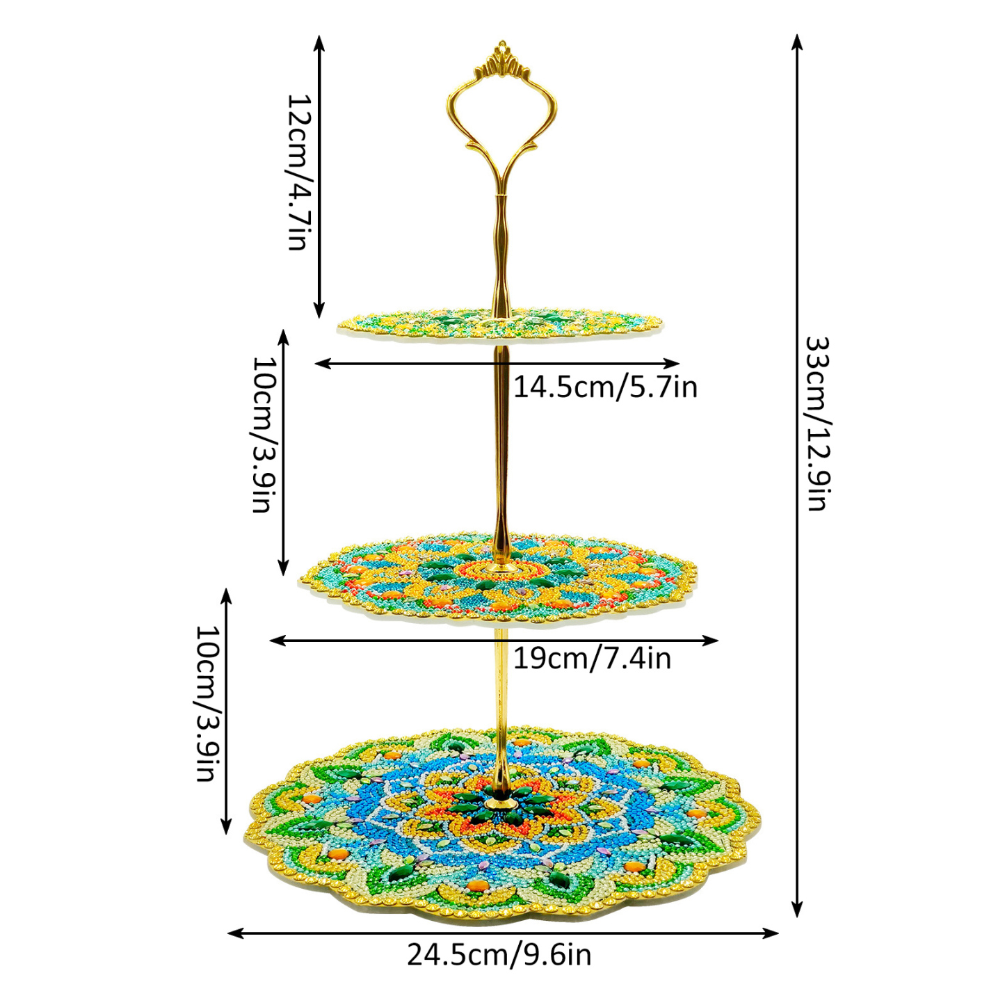 Cross border DIY diamond painting three-layer three-dimensional bracke
