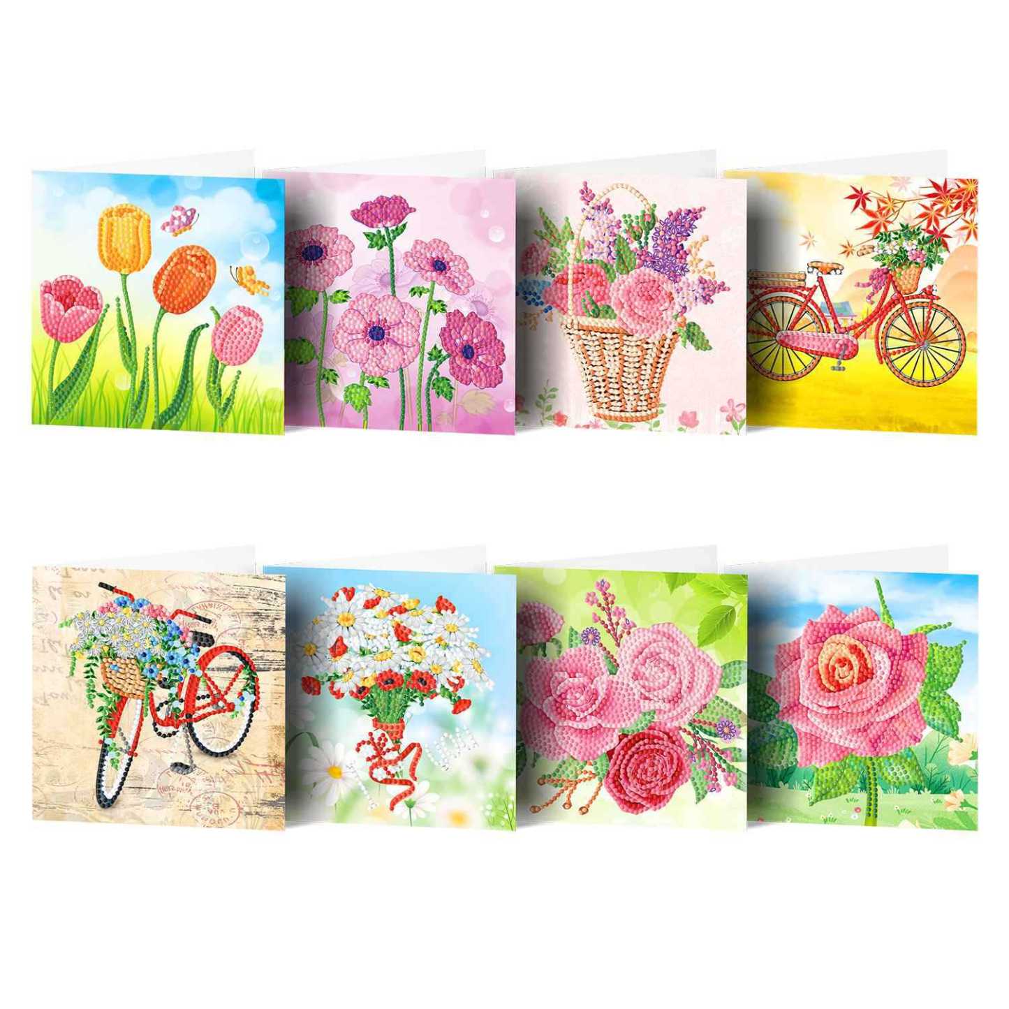 Diamond painting DIY polka dot diamond greeting card Christmas gift birthday card cross-border new handmade polka dot diamond Christmas sticker diamond greeting card