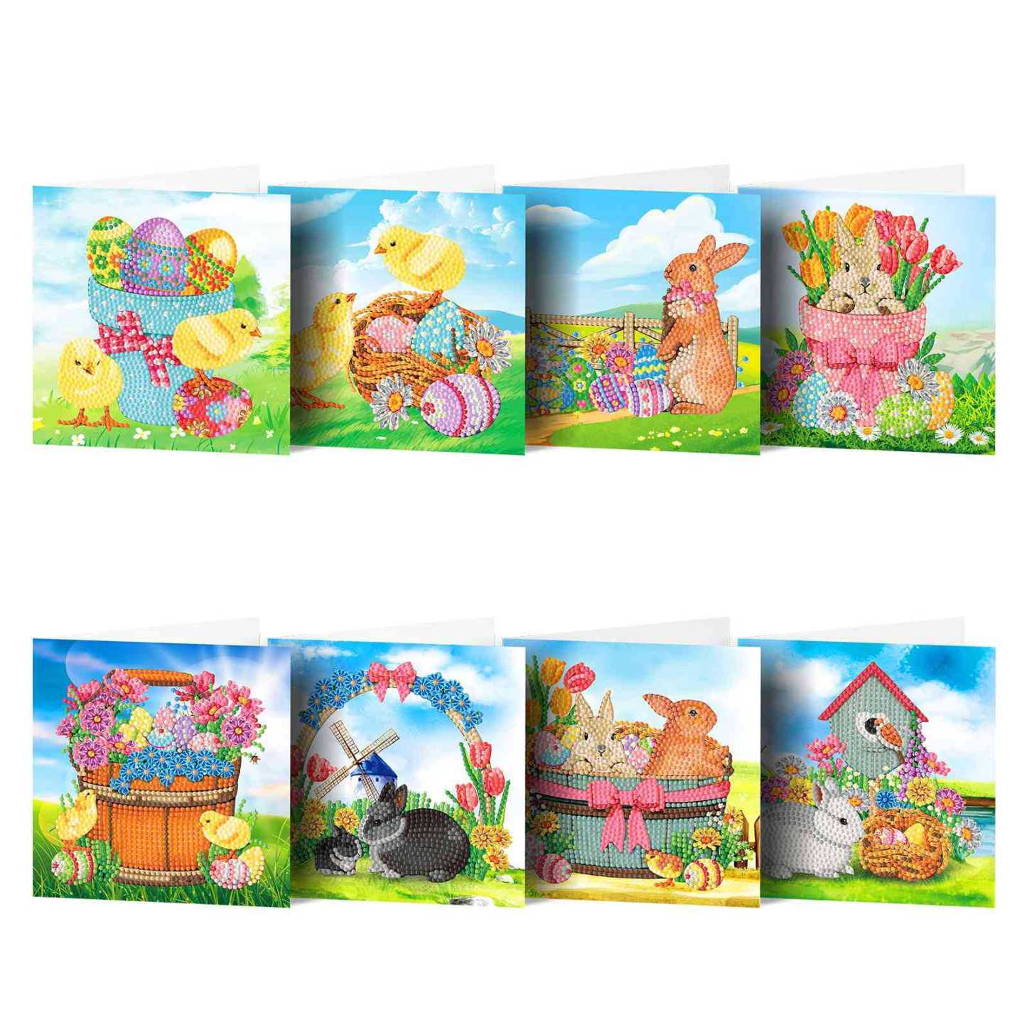 Diamond painting DIY polka dot diamond greeting card Christmas gift birthday card cross-border new handmade polka dot diamond Christmas sticker diamond greeting card