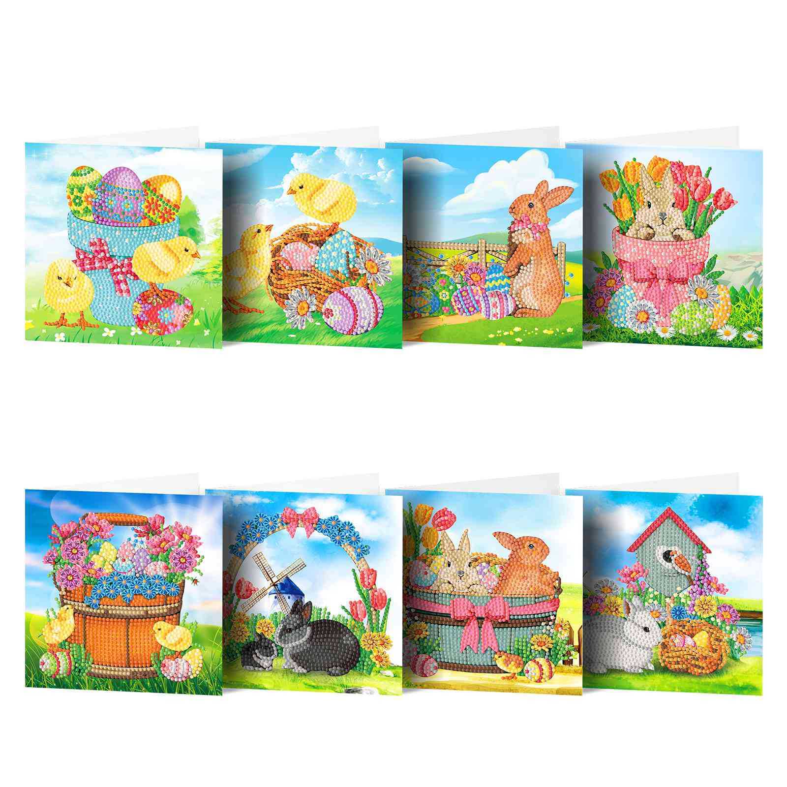 Diamond painting DIY polka dot diamond greeting card Christmas gift birthday card cross-border new handmade polka dot diamond Christmas sticker diamond greeting card