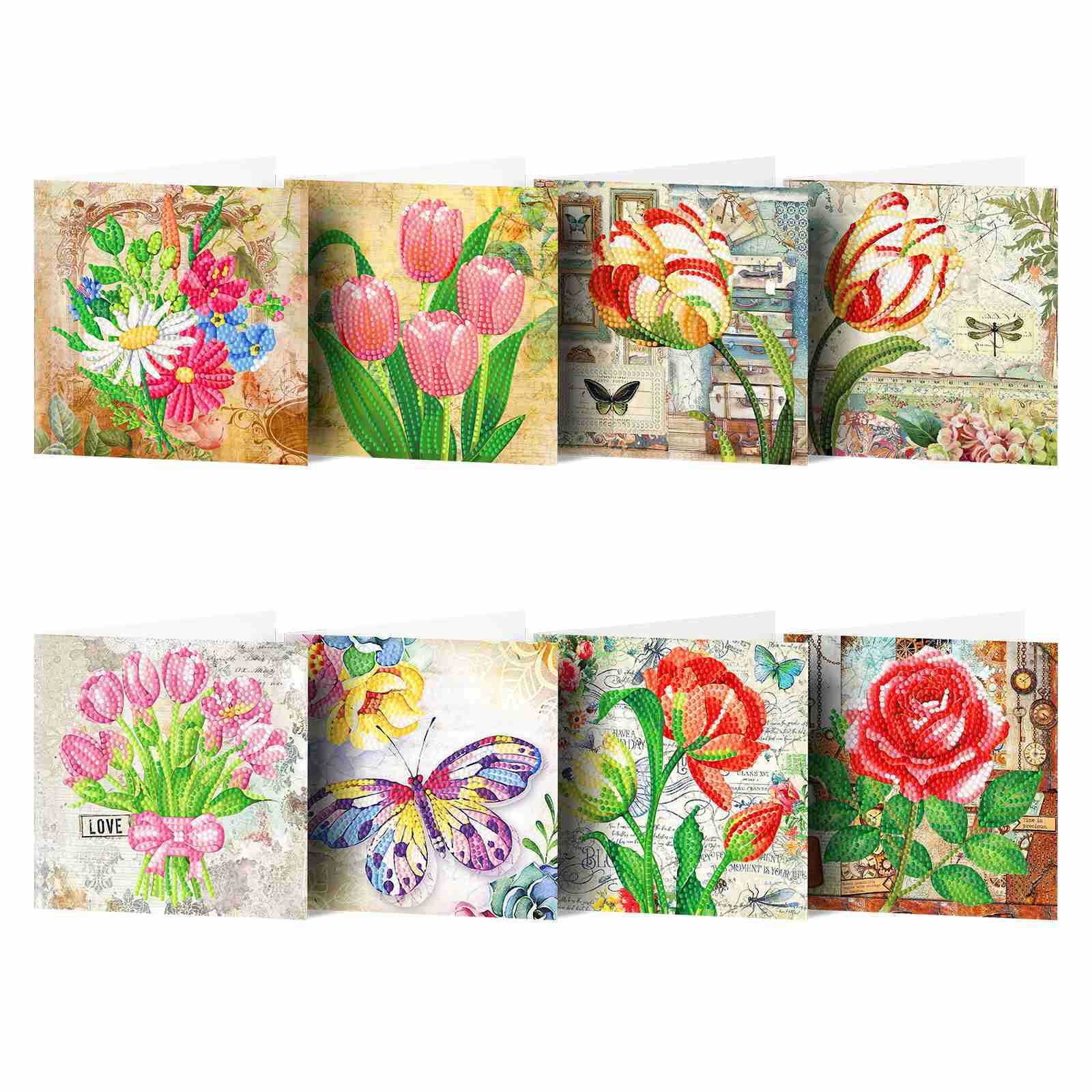 Diamond painting DIY polka dot diamond greeting card Christmas gift birthday card cross-border new handmade polka dot diamond Christmas sticker diamond greeting card