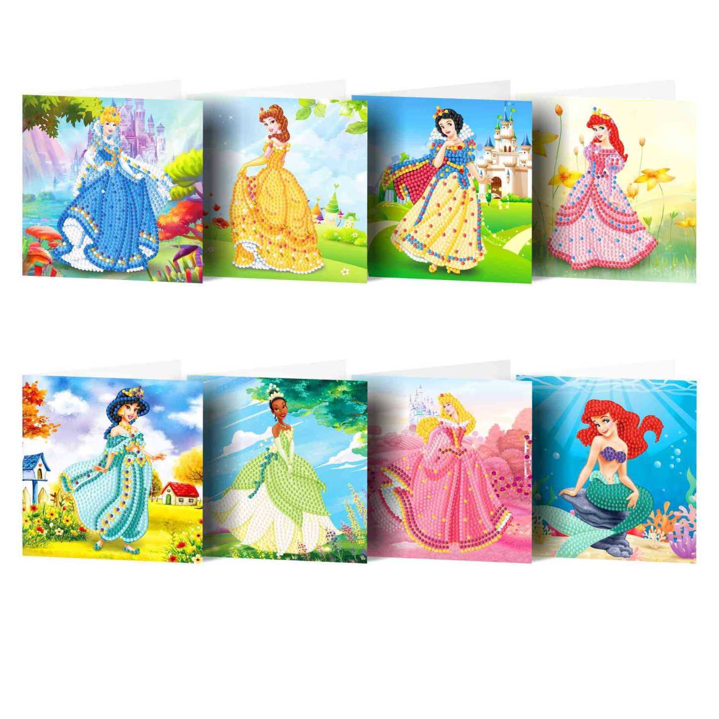 Diamond painting DIY polka dot diamond greeting card Christmas gift birthday card cross-border new handmade polka dot diamond Christmas sticker diamond greeting card