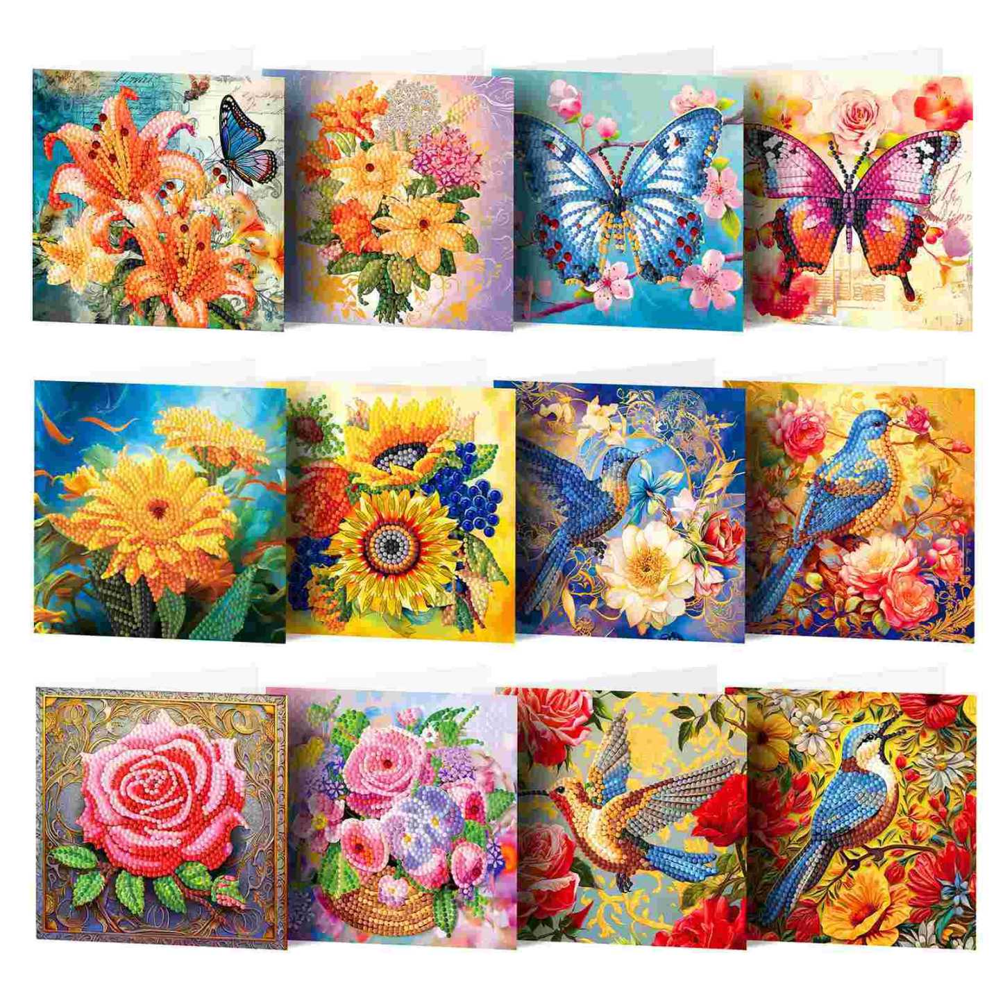 Diamond painting DIY polka dot diamond greeting card Christmas gift birthday card cross-border new handmade polka dot diamond Christmas sticker diamond greeting card