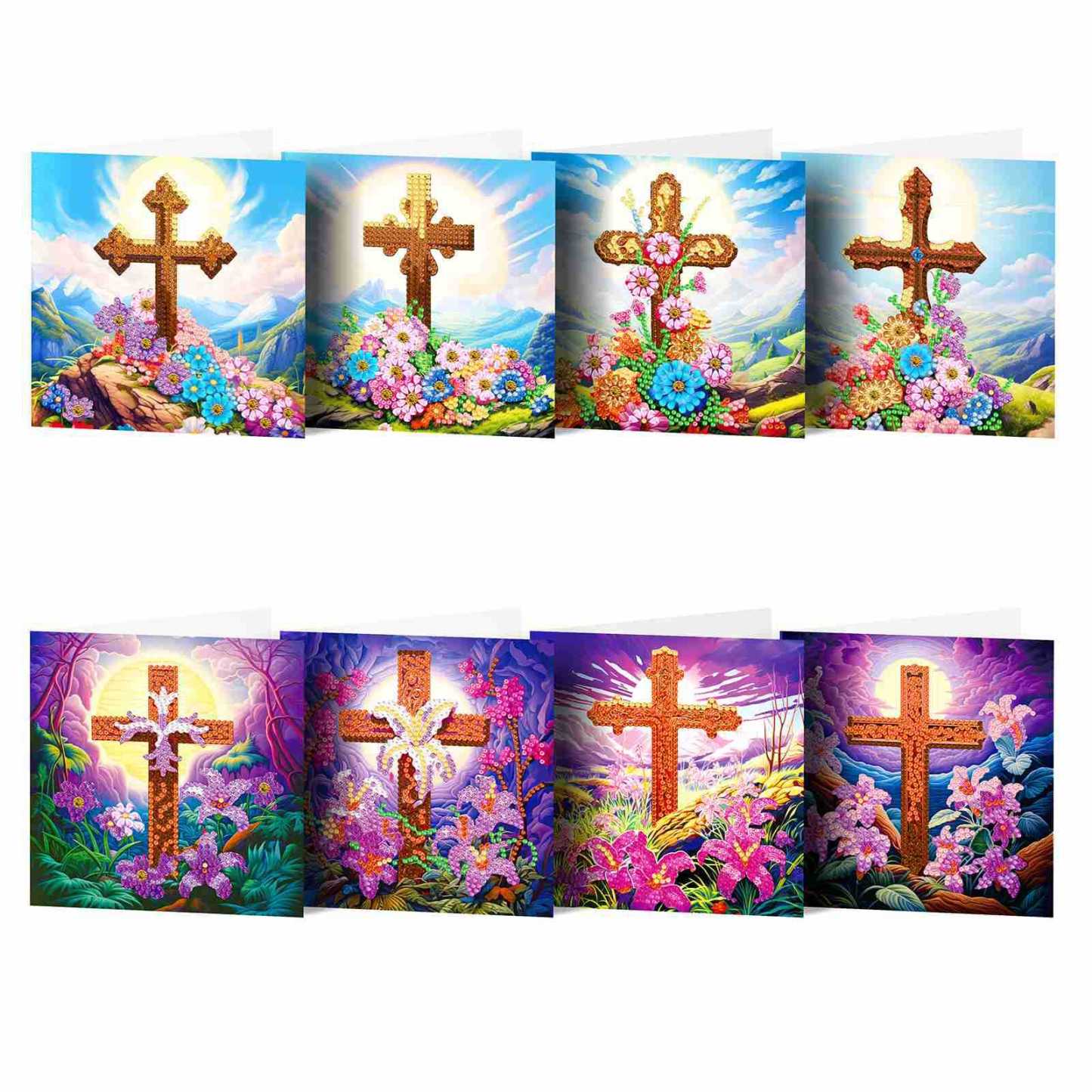 Diamond painting DIY polka dot diamond greeting card Christmas gift birthday card cross-border new handmade polka dot diamond Christmas sticker diamond greeting card