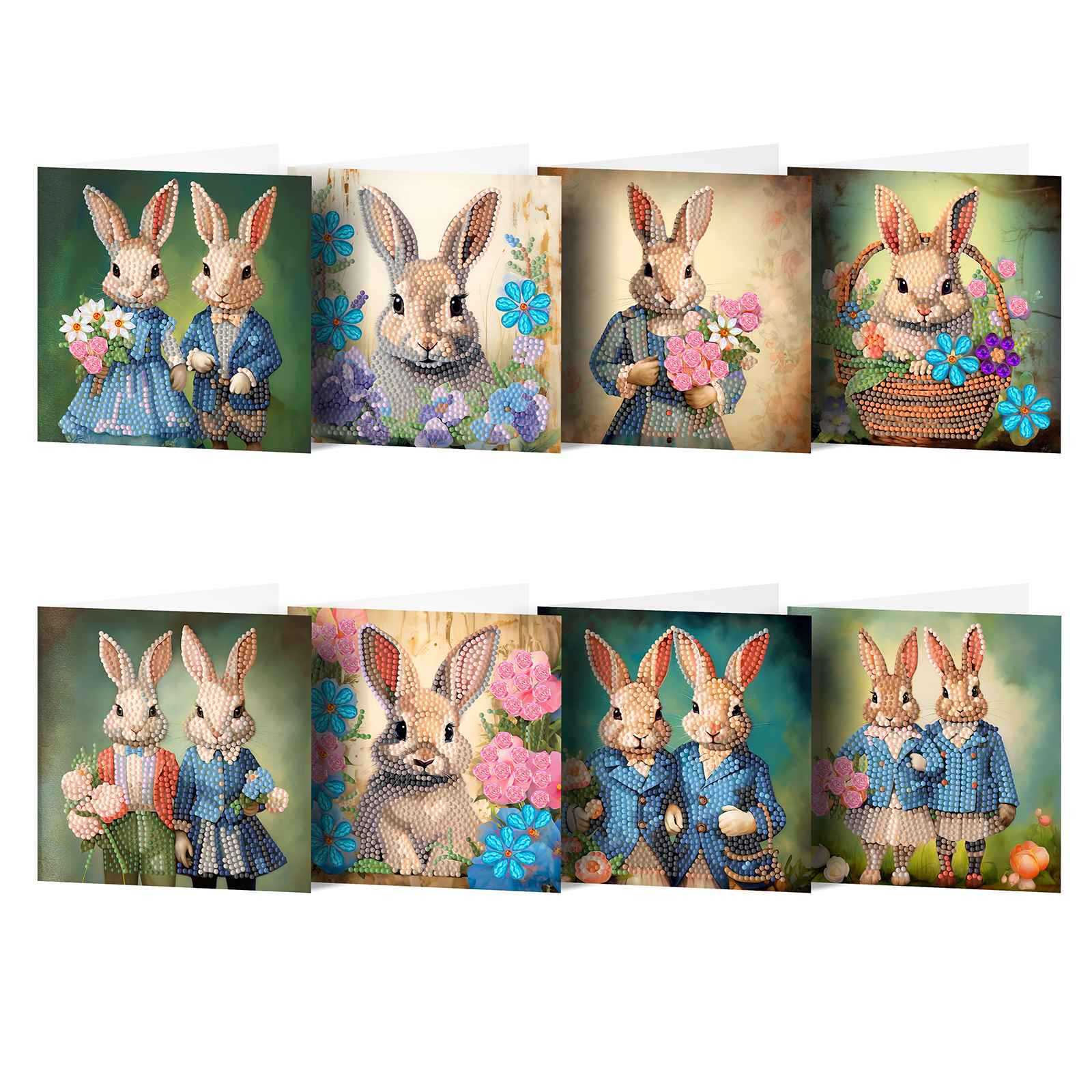 Diamond painting DIY polka dot diamond greeting card Christmas gift birthday card cross-border new handmade polka dot diamond Christmas sticker diamond greeting card