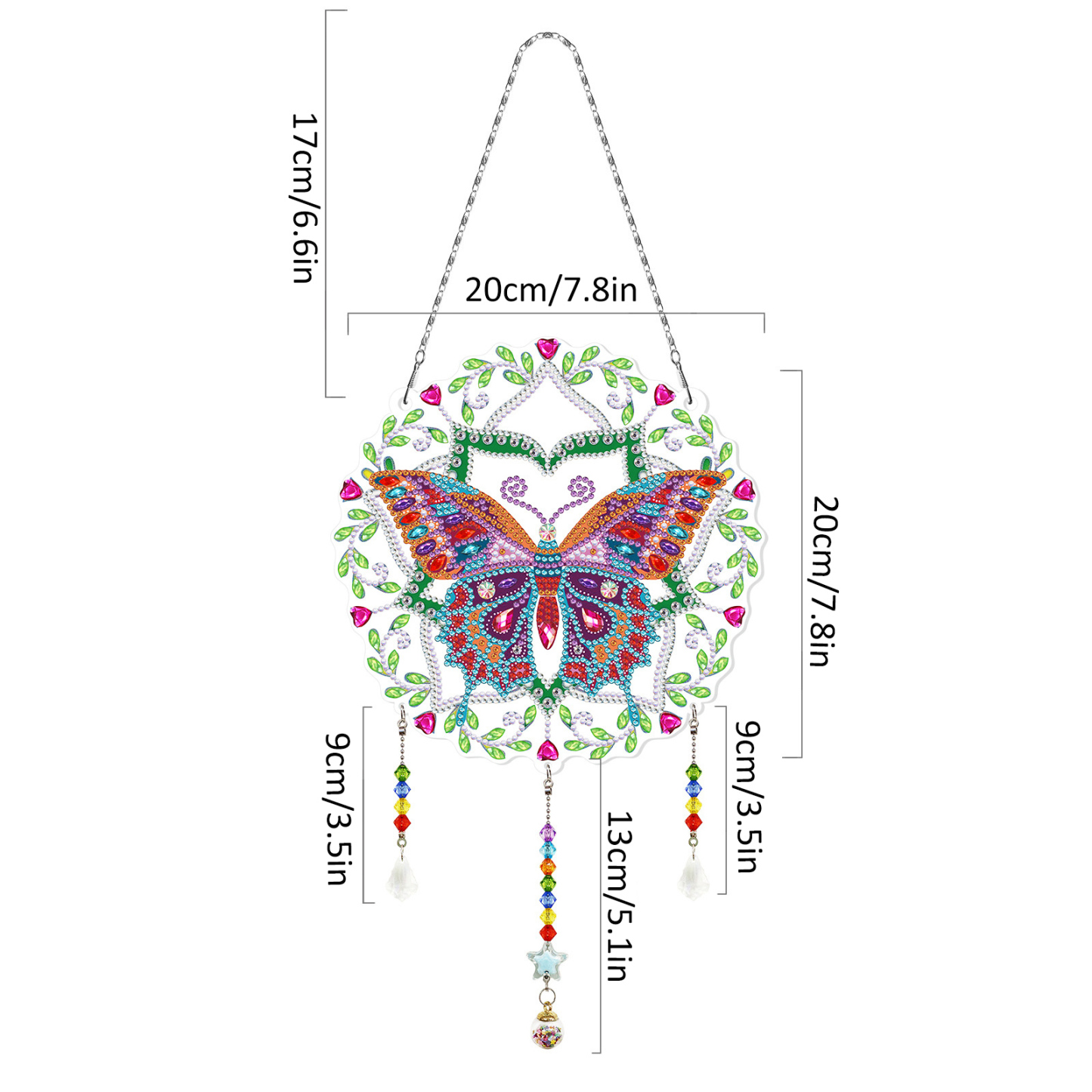 Diamond painting, wind chime decoration, diamond painting, DIY living