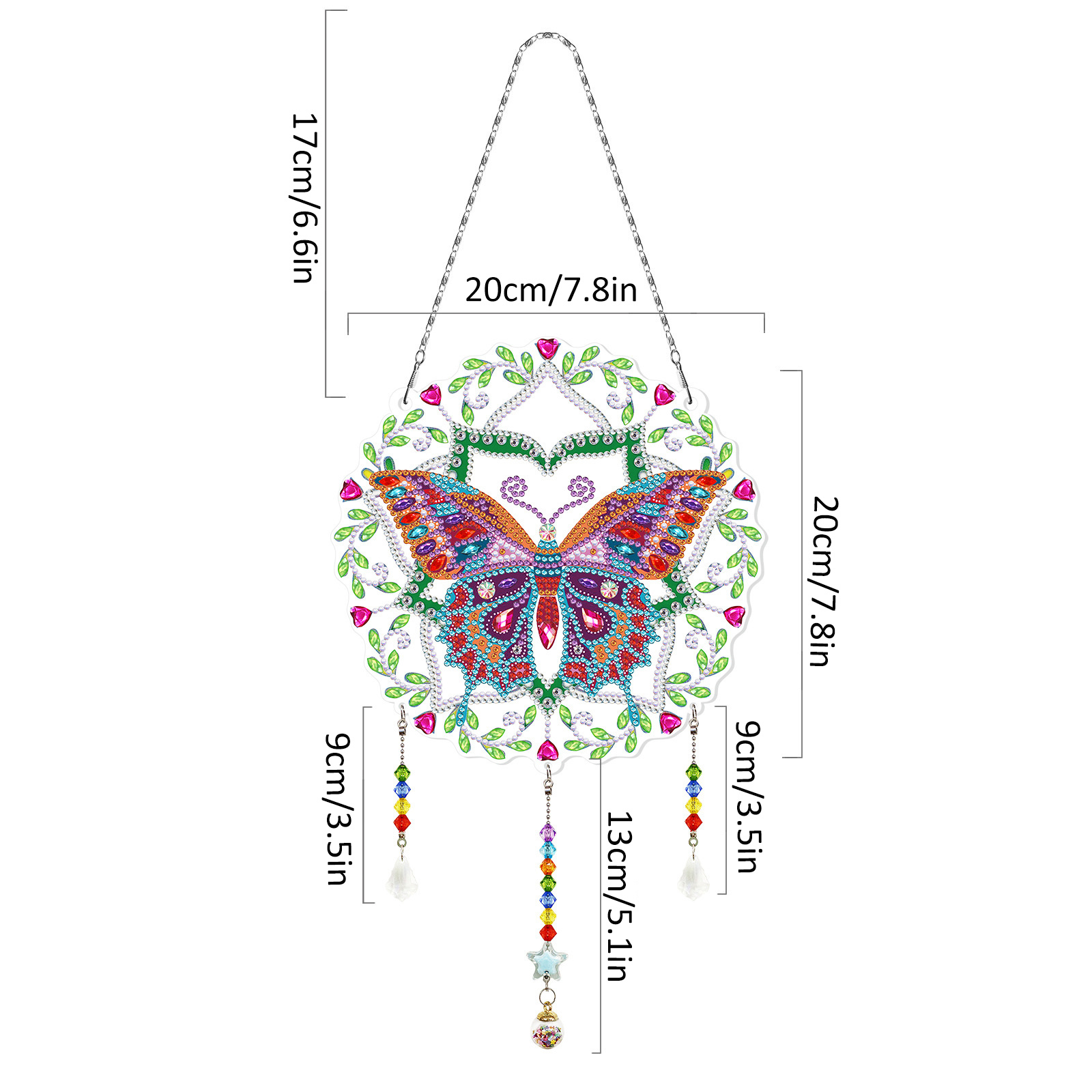 Diamond painting, wind chime decoration, diamond painting, DIY living