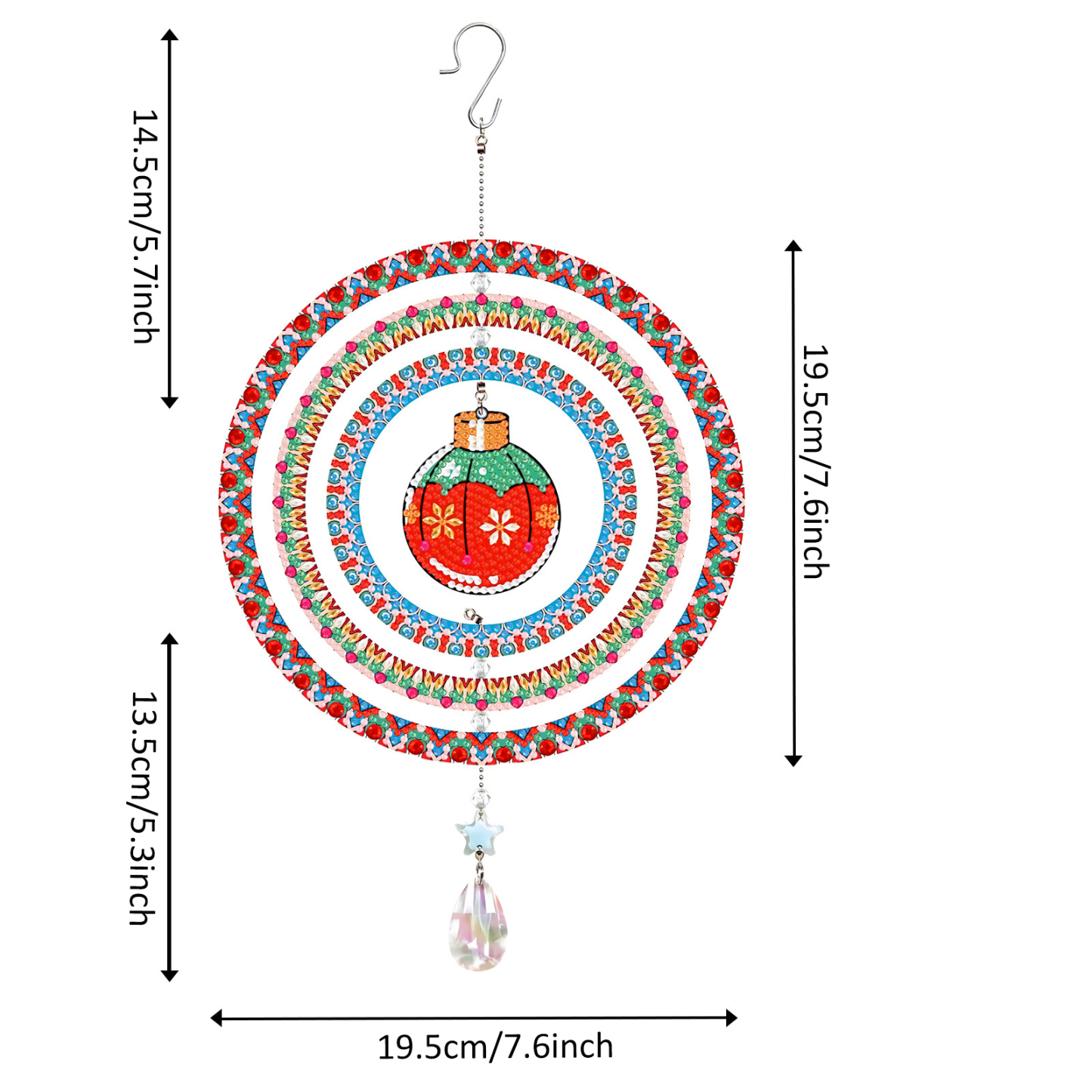 New diamond painting DIY brand wind chime double-sided dot diamond PET