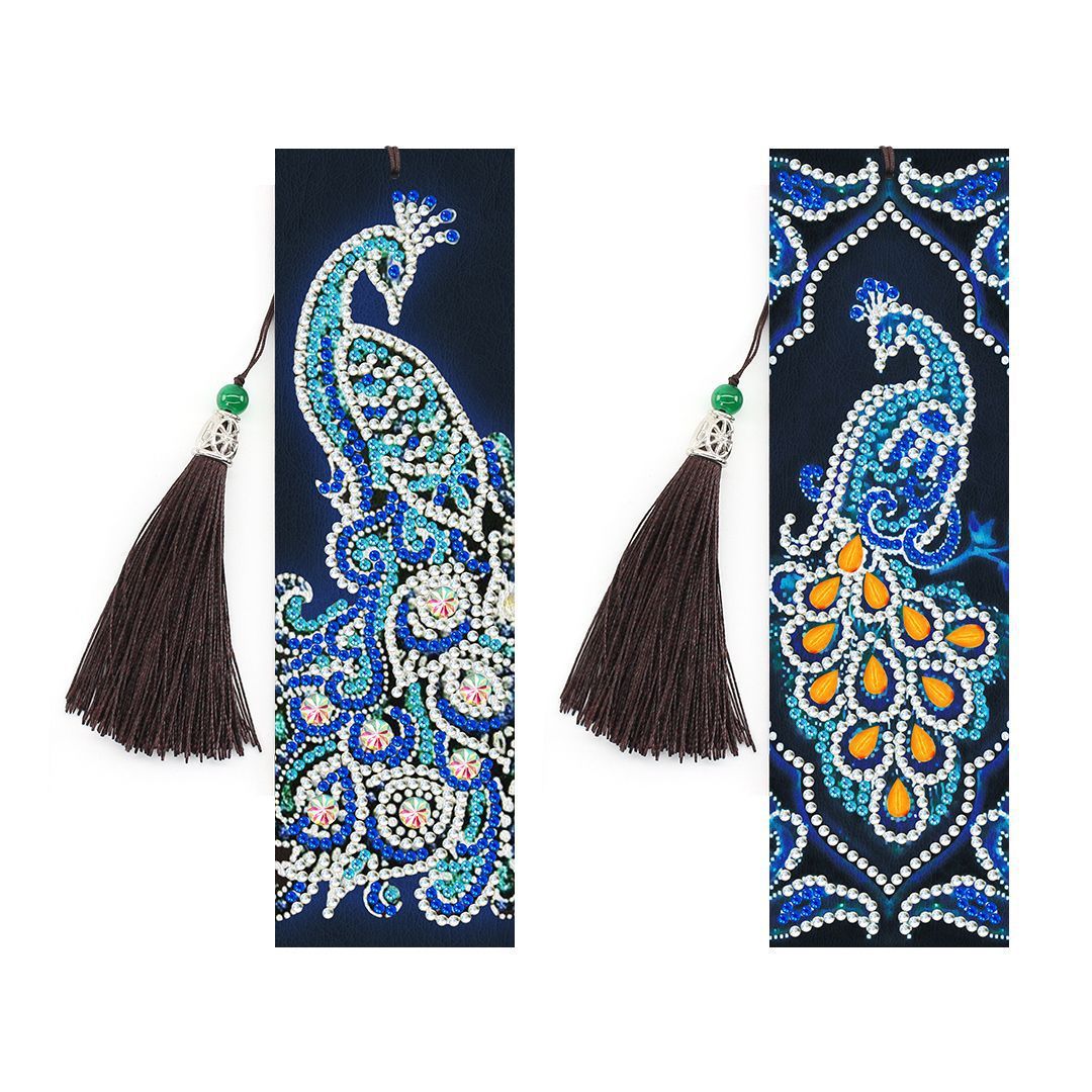 New Diamond Painting Bookmark 5d Cross border DIY Bright Diamond Alien Diamond Bookmark with Pendant Foreign Trade Set Wholesale