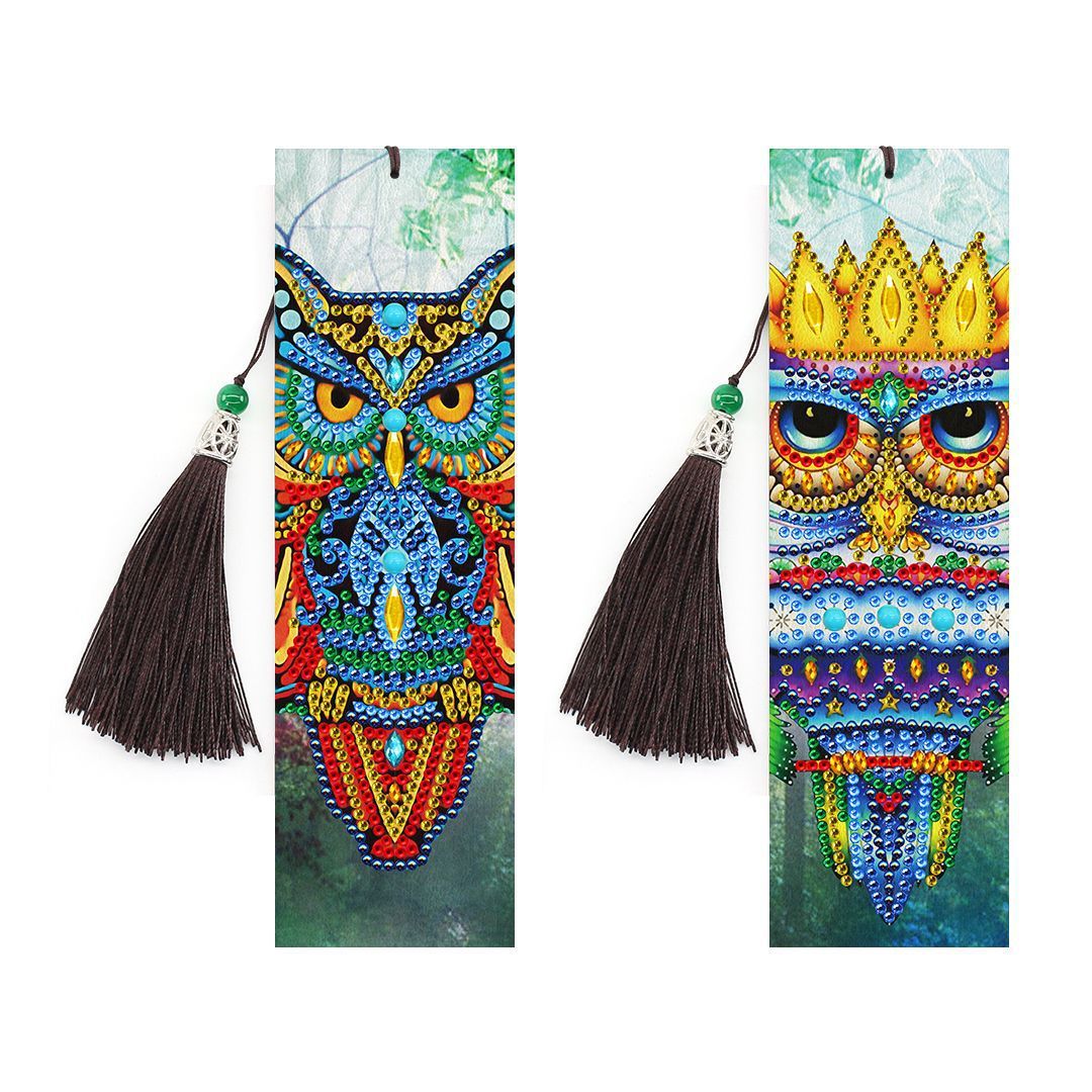 New Diamond Painting Bookmark 5d Cross border DIY Bright Diamond Alien Diamond Bookmark with Pendant Foreign Trade Set Wholesale