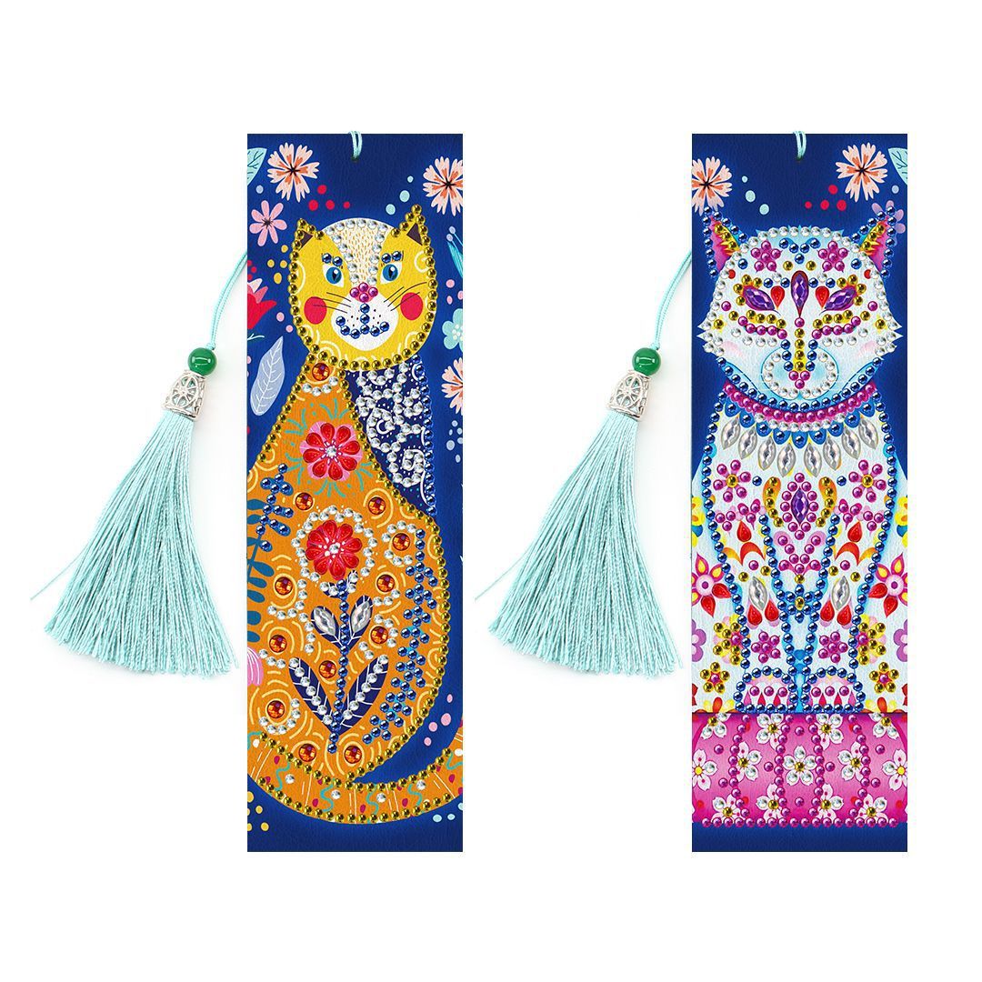 New Diamond Painting Bookmark 5d Cross border DIY Bright Diamond Alien Diamond Bookmark with Pendant Foreign Trade Set Wholesale
