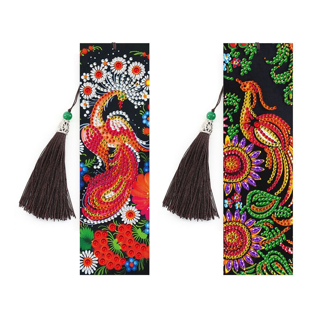 New Diamond Painting Bookmark 5d Cross border DIY Bright Diamond Alien Diamond Bookmark with Pendant Foreign Trade Set Wholesale