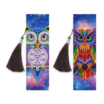 New Diamond Painting Bookmark 5d Cross border DIY Bright Diamond Alien Diamond Bookmark with Pendant Foreign Trade Set Wholesale