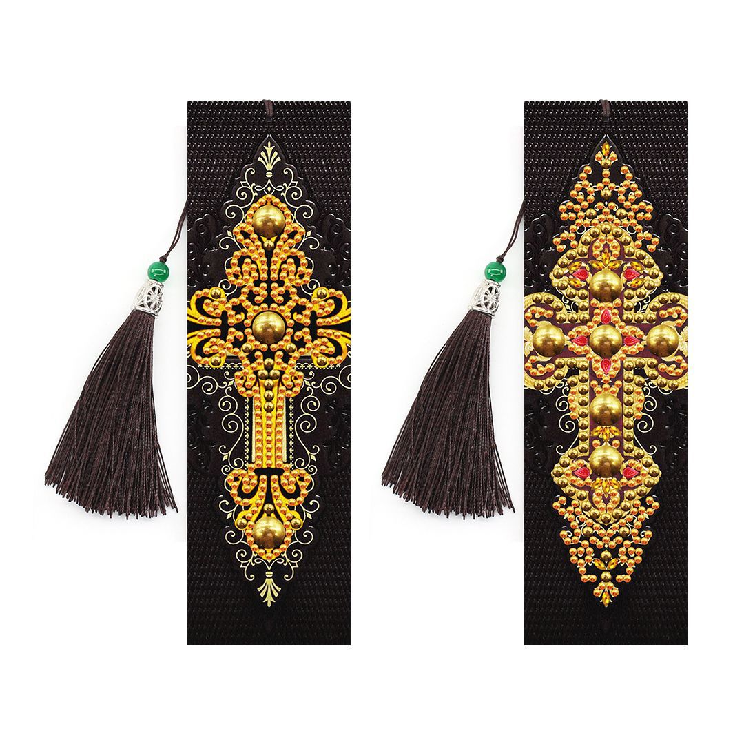 New Diamond Painting Bookmark 5d Cross border DIY Bright Diamond Alien Diamond Bookmark with Pendant Foreign Trade Set Wholesale