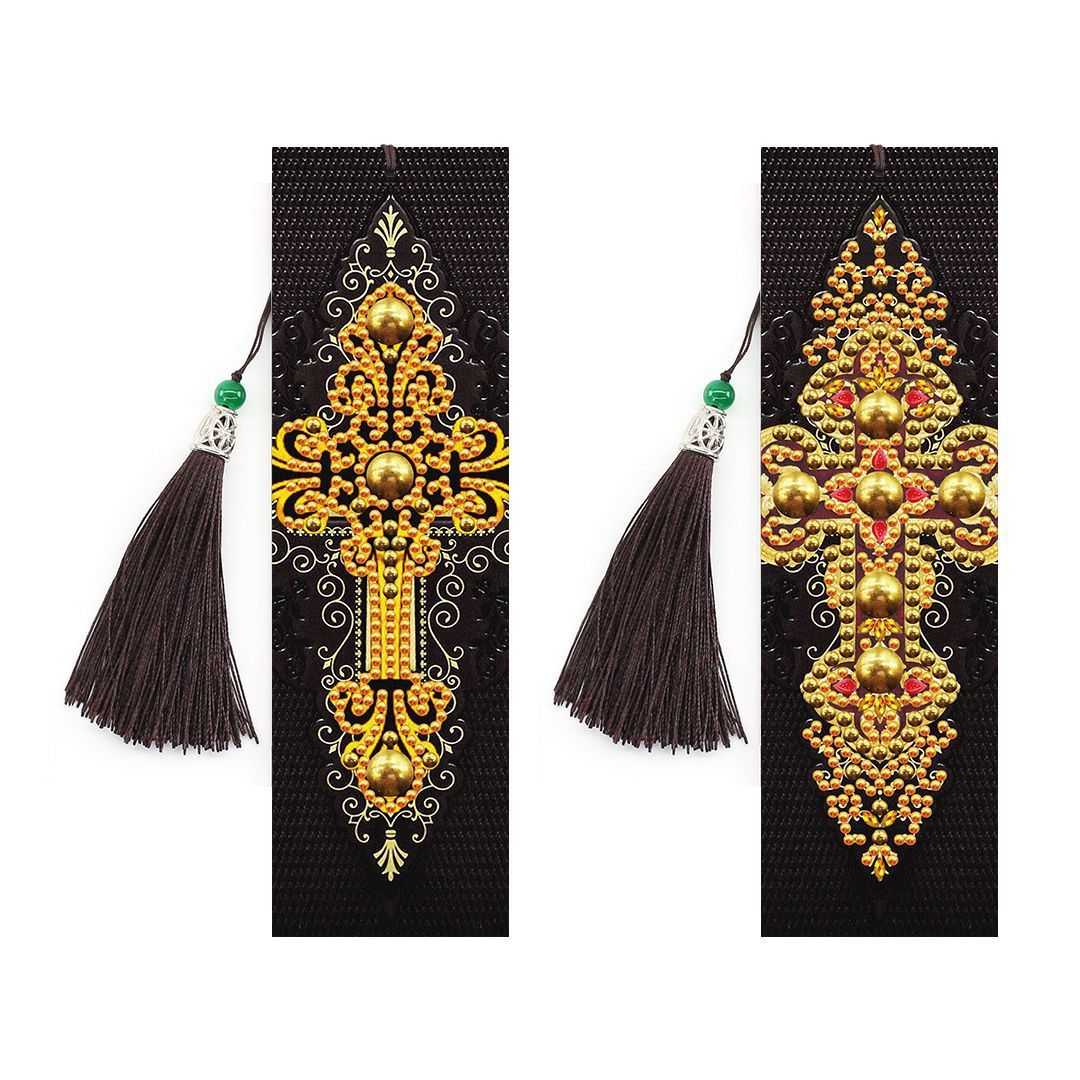 New Diamond Painting Bookmark 5d Cross border DIY Bright Diamond Alien Diamond Bookmark with Pendant Foreign Trade Set Wholesale